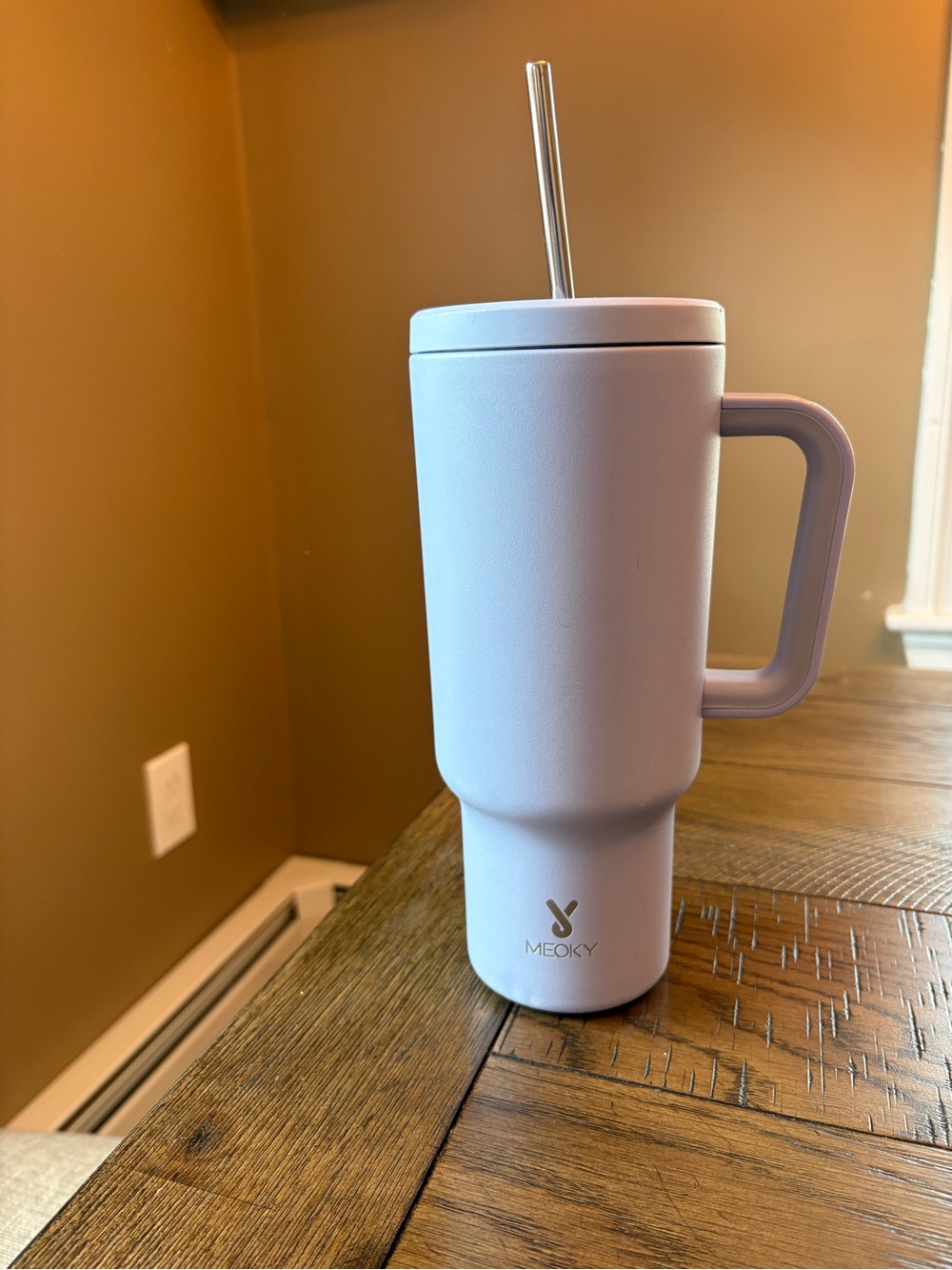 Meoky Lavender Insulated 40oz Travel Mug with Handle